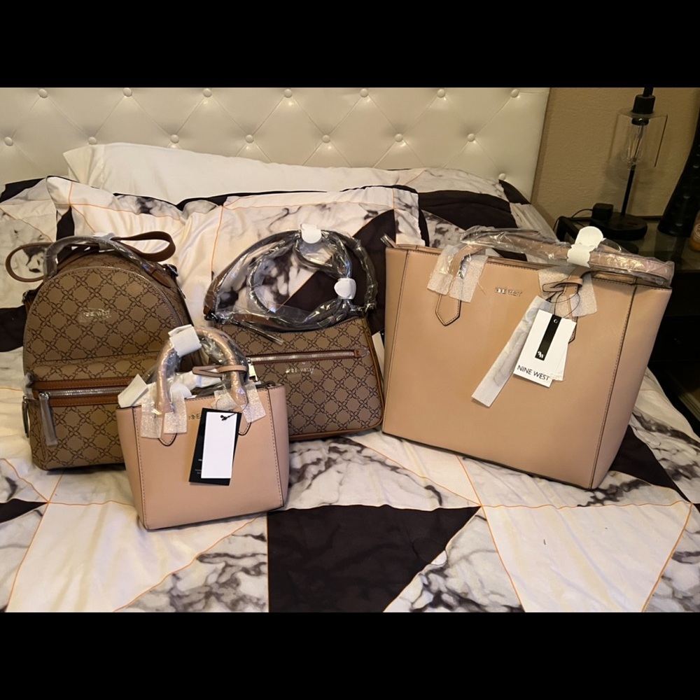 Nine West Tan and Brown Backpack Collection